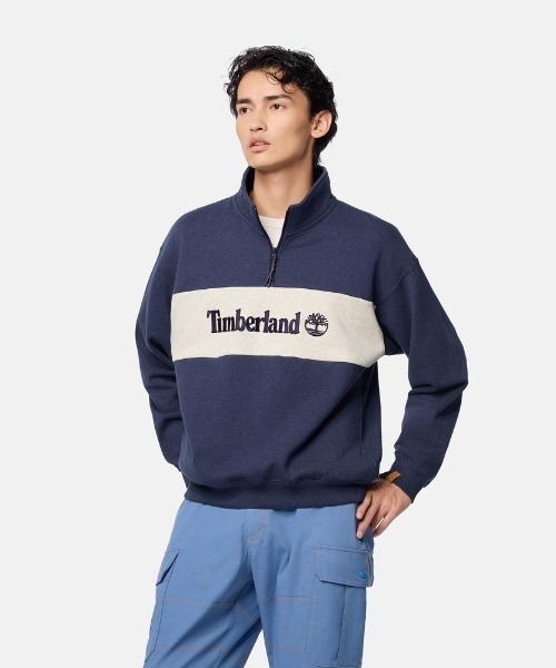 スウェット・トレーナー [TIMBERLAND] HALF ZIP-UP SWEAT Timberland トレーナー スウェット TOKYO DESIGN COLLECTIVE