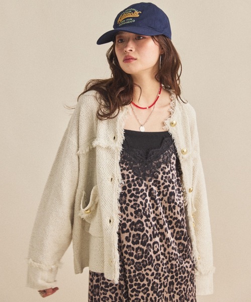 【THE TOE】ザトゥー ツイードジャケット TWEED JACKET MIRROR STOKE カーディガン 「ZOZO限定」TWEED KNIT JACKET/ツイード