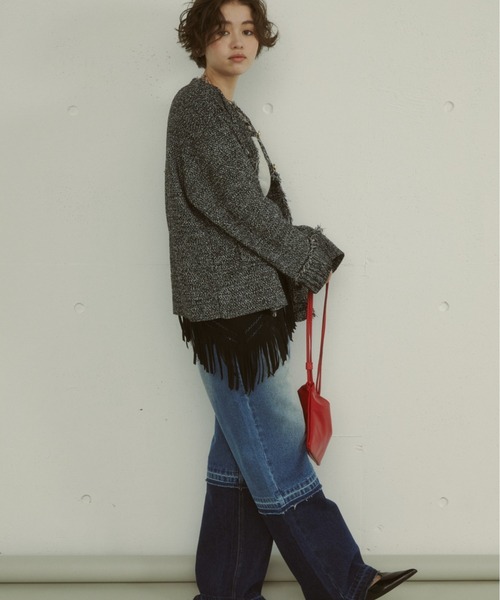 MIRROR STOKE カーディガン 「ZOZO限定」TWEED KNIT JACKET