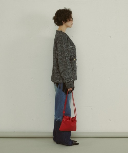 MIRROR STOKE カーディガン 「ZOZO限定」TWEED KNIT JACKET