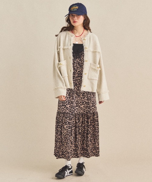 MIRROR STOKE カーディガン 「ZOZO限定」TWEED KNIT JACKET/ツイード