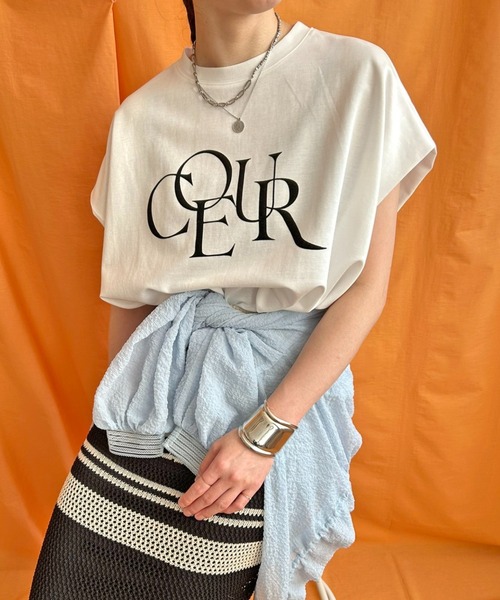 LHELBIE（レルビエ） tシャツ フロッキーロゴボックスTシャツ