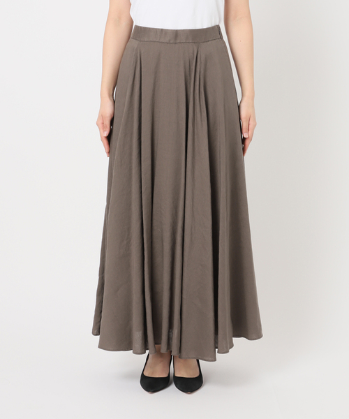 Spick＆Span スカート リネンブレンドイージーフレアスカート