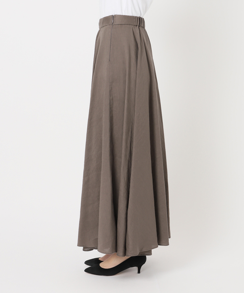 Spick＆Span スカート リネンブレンドイージーフレアスカート