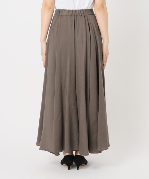 Spick＆Span スカート リネンブレンドイージーフレアスカート