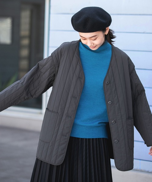 「niko and...」 ノーカラーコート LARGE モカ レディース_画像6