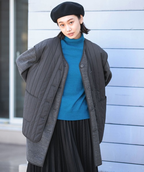 「niko and...」 ノーカラーコート LARGE モカ レディース_画像7