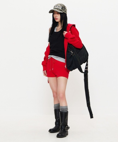 BEEDEN スウェットパンツ ジャージ WIDE WAIST SHORT PANTS