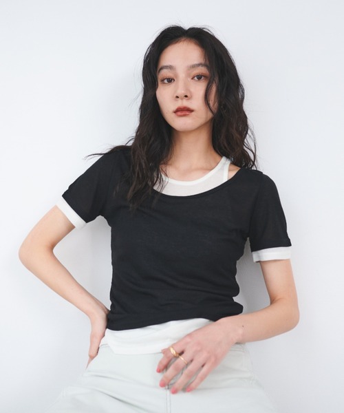 tシャツ レイヤードシアートップス レディース : ZOZOTOWN Yahoo