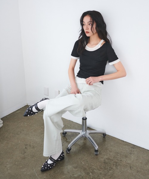 tシャツ シアーレイヤードトップス レディース シアーレイヤードTOPS(カットソー)｜トップス｜MIESROHE