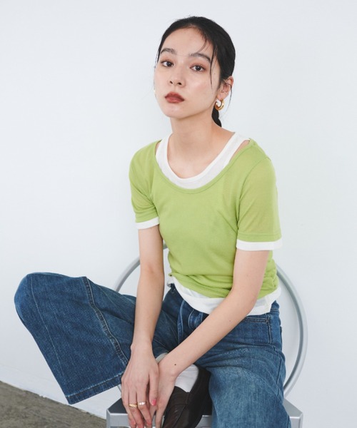 tシャツ レイヤードシアートップス レディース : ZOZOTOWN Yahoo