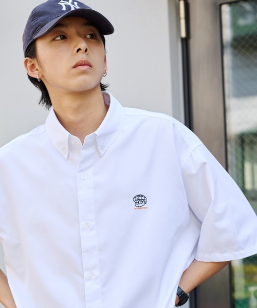 WEGO（ウィゴー） シャツ 半袖 WEGO/オックスフォードワンポイント