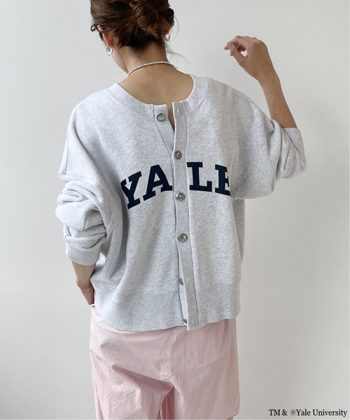 「FRAMeWORK」 カーディガン「yaleuniversityコラボ」 - グレー レディース