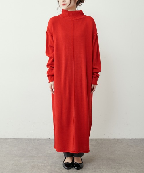 「PUAL CE CIN」 ニットワンピース FREE グリーン レディース_画像2