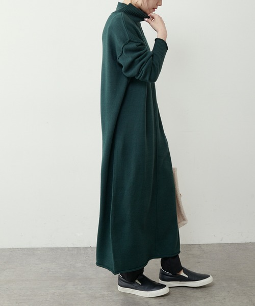 「PUAL CE CIN」 ニットワンピース FREE グリーン レディース_画像9