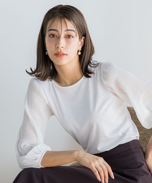 ketty 「ketty」 7分袖カットソー M オフホワイト レディース