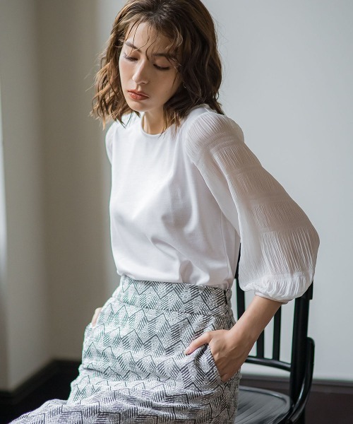 ketty 「ketty」 7分袖カットソー M オフホワイト レディース