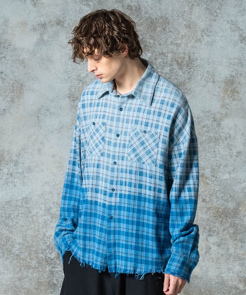 glamb（グラム） シャツ Bleach Check Shirt / ブリーチチェックシャツ