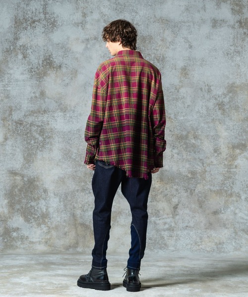 glamb（グラム） シャツ Bleach Check Shirt / ブリーチチェックシャツ