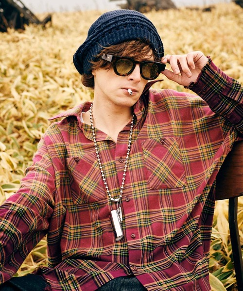 glamb（グラム） シャツ Bleach Check Shirt / ブリーチチェックシャツ