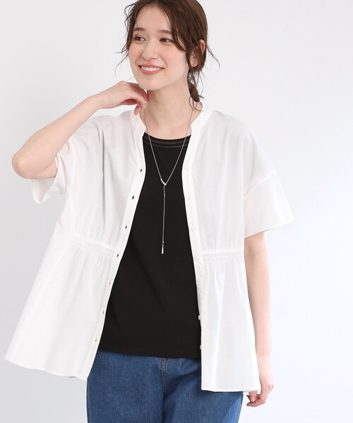 ブラウス シャツ 「夏SALE／E‐QUALITY／手洗い可」スキッパーブラウス レディース
