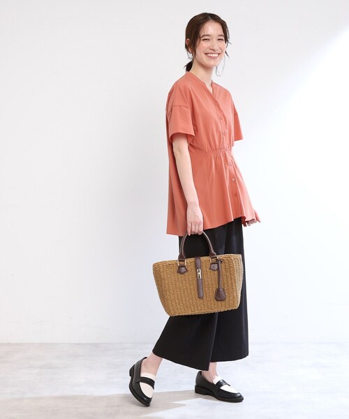 ブラウス シャツ 「夏SALE／E‐QUALITY／手洗い可」スキッパーブラウス レディース Reflect ブラウス シャツ 「夏SALE／E‐QUALITY／手洗い可