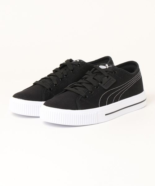 PUMA 「PUMA」 ローカットスニーカー 22.5cm ブラック×ホワイト