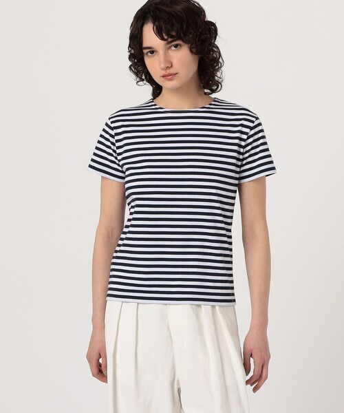 Le minor ハーフスリーブカットソー Le Minor（ルミノア） tシャツ ハーフスリーブボーダーカットソー