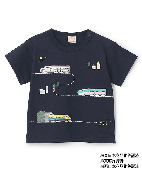 familiar 新幹線プリント Tシャツ familiar 新幹線プリント TシャツJR東海リテイリング・プラス×familiar