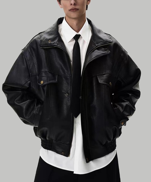 TOBEE ブルゾン アウター 「TOBEE」ヴィンテージデザイン PUレザー