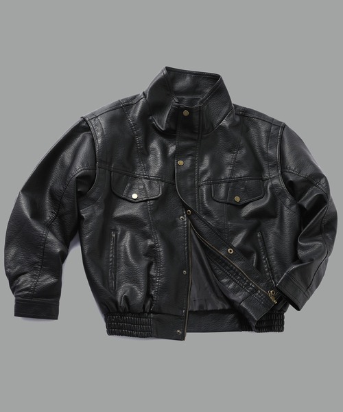 TOBEE ブルゾン アウター 「TOBEE」ヴィンテージデザイン PUレザー