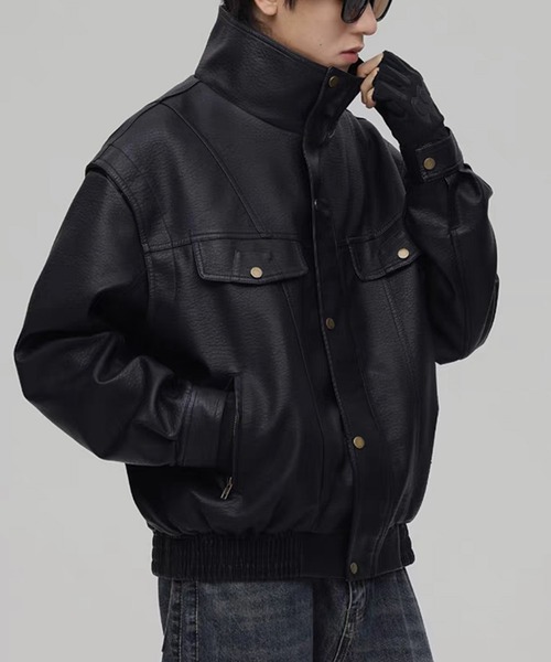 TOBEE ブルゾン アウター 「TOBEE」ヴィンテージデザイン PUレザー