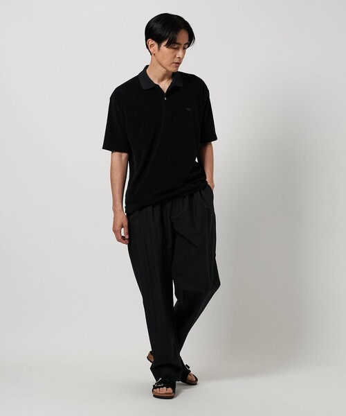 LACOSTE beauty&youth別注1トーンポロシャツブラック黒ワニ LACOSTE tシャツ 「LACOSTE for BEAUTY＆YOUTH」 1トーン