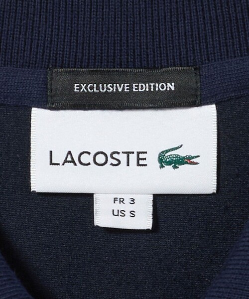 LACOSTE beauty&youth別注1トーンポロシャツブラック黒ワニ LACOSTE tシャツ 「LACOSTE for BEAUTY＆YOUTH」 1トーン