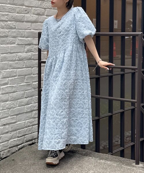 透け感 花柄 レース ワンピース 3色展開 w closet ワンピース 「3色展開」フラワーレースワンピース