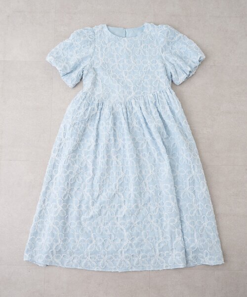 透け感 花柄 レース ワンピース 3色展開 w closet ワンピース 「3色展開」フラワーレースワンピース