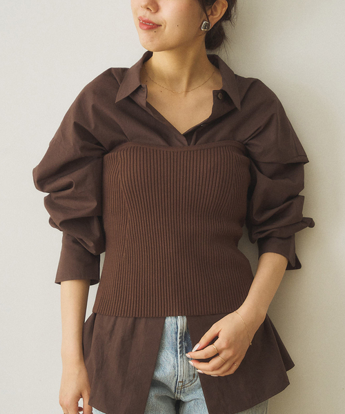 rib bustier レディース