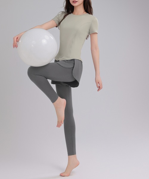 HYS SHOP レギンス スパッツ レディース 半袖ヨガウェアトップス+