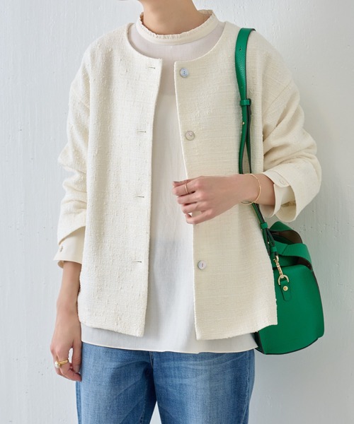 BEARDSLEY（ビアズリー） ツイードジャケット FREE アイボリー