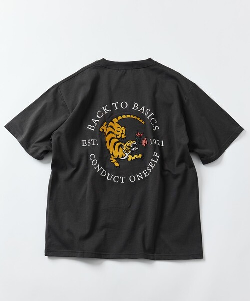 「FREAK'S STORE」 半袖Tシャツ MEDIUM チャコールグレー メンズ