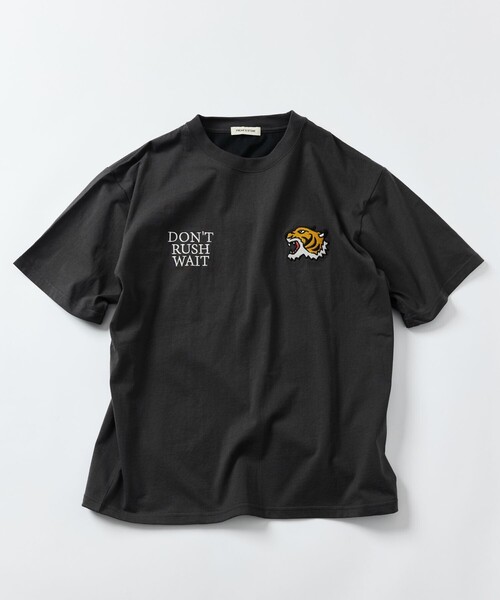 「FREAK'S STORE」 半袖Tシャツ MEDIUM チャコールグレー メンズ
