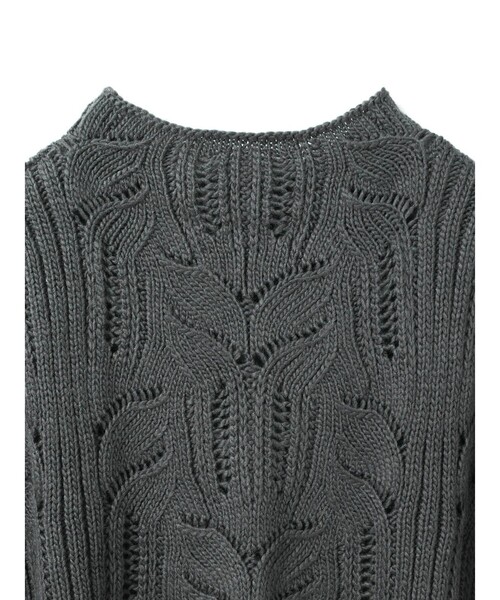 mizuiroind（ミズイロインド） ベスト ジレ シアーケーブル柄ベスト