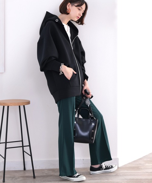 「classicalelf」 ジップアップパーカー SMALL ブラック レディース