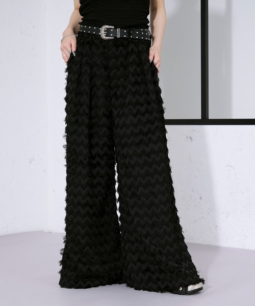 Ellno Loset（エルノロゼット） スラックス カットジャガードシアー