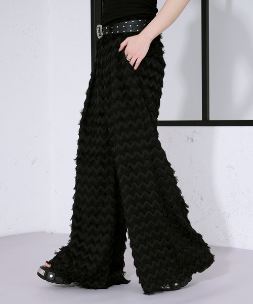 Ellno Loset（エルノロゼット） スラックス カットジャガードシアー