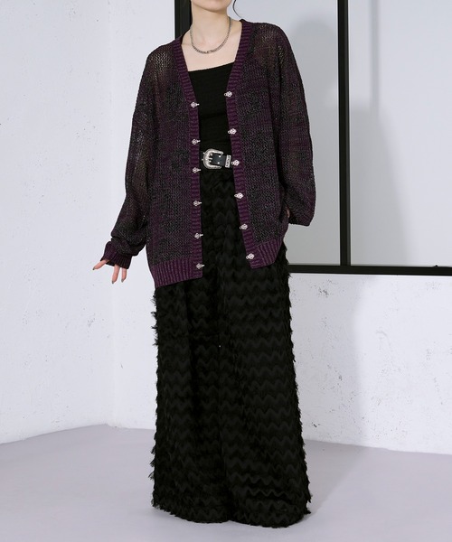 Ellno Loset スラックス カットジャガードシアーパンツ/SETUP