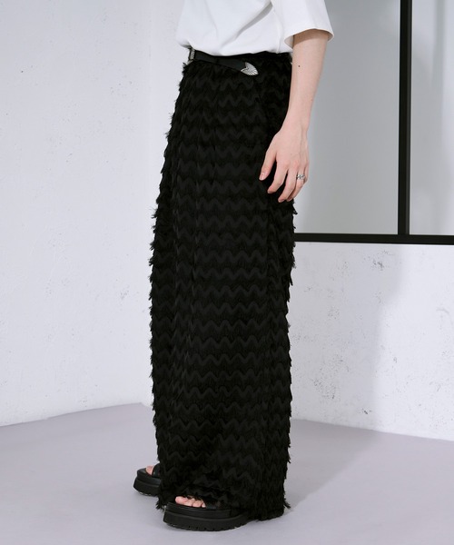 Ellno Loset（エルノロゼット） スラックス カットジャガードシアー