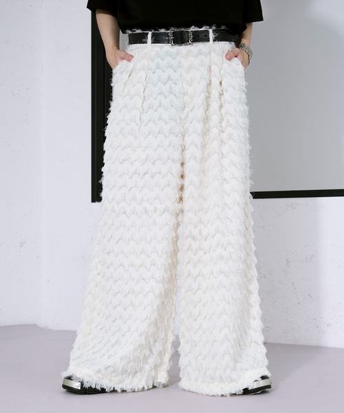 Ellno Loset（エルノロゼット） スラックス カットジャガードシアー