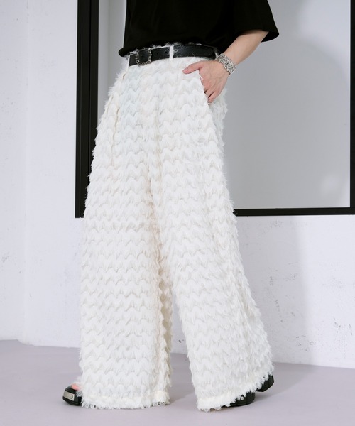 Ellno Loset（エルノロゼット） スラックス カットジャガードシアー