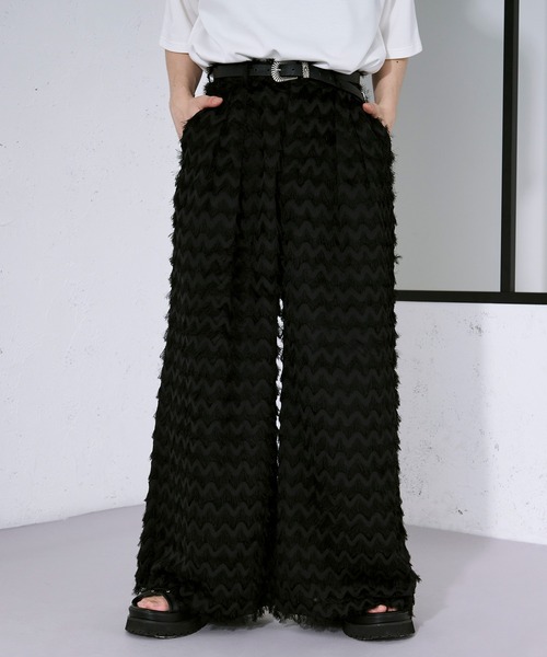 Ellno Loset（エルノロゼット） スラックス カットジャガードシアー